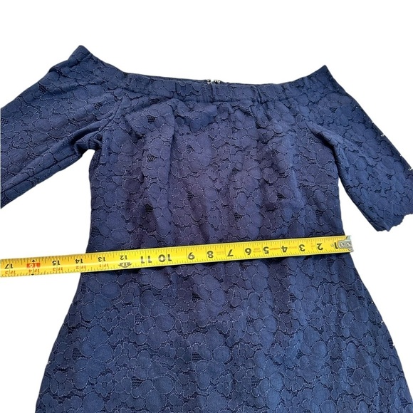 Lark & Ro Navy Blue Lace midi Dress Size 4 - Picture 9 of 17